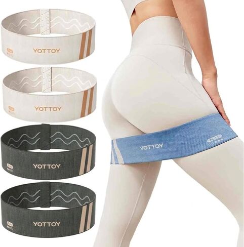 YOTTOY Fabric Resistance Bands for Women & Men,Non-Slip Workout Bands Set for Glutes, Legs, and Squats – Durable Exercise Bands for Home Gym in Kuwait