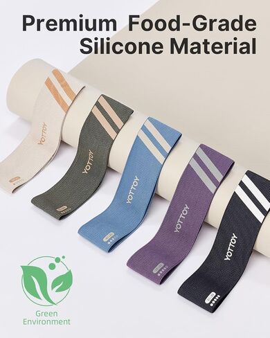 YOTTOY Fabric Resistance Bands for Women & Men,Non-Slip Workout Bands Set for Glutes, Legs, and Squats – Durable Exercise Bands for Home Gym in Kuwait