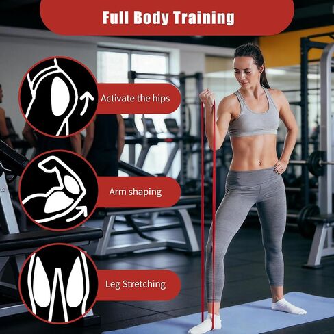 Nexora Resistance Bands Set, 5 Pack 8-125 lbs Natural Rubber Exercise Bands with Door Anchor Soft Handles Storage Bag, Heavy Duty Workout Bands for Men Women Home Gym Yoga Pilates Physical Therapy in Kuwait