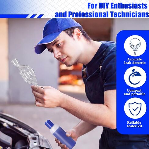 Tellegloww Head Gasket Tester Kit Combustion Leak Tester with Universal Adapter Fast Over 100 Tests 7.98 oz Coolant Leak Detection Fluid Block Engine Test Kit for Cars Suvs Trucks Motorcycles in Kuwait