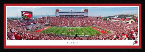 Utah Utes Football - بساط مزدوج، صورة مؤطرة فاخرة من Blakeway Panoramas (44 بوصة عرض × 18 بوصة ارتفاع) in Kuwait