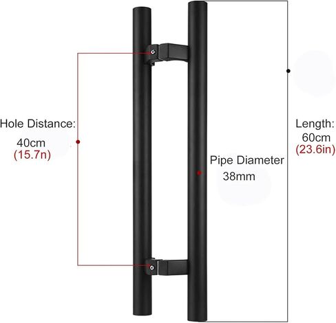 Matte Black Sliding Barn Door Handle Modern Steel Push Pull Hardware for Shower Kitchen Office & Front Door Double Sided Mount Commercial Grade Design in Saudi Arabia