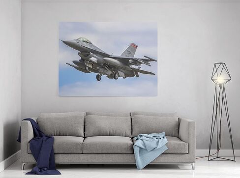 MGSBCXN F-16 Fighter Airplane Canvas Wall Art Prints F-16 Fighting Falcon Fighter Jet Poster Aviation Wall Art Decor U.S Air Force Picture Artwork Military Plane Decoration for Room - 28x40 Inches in Kuwait