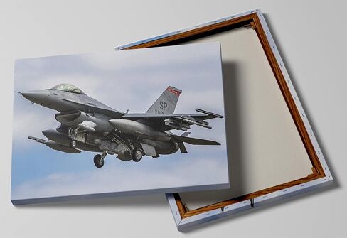 MGSBCXN F-16 Fighter Airplane Canvas Wall Art Prints F-16 Fighting Falcon Fighter Jet Poster Aviation Wall Art Decor U.S Air Force Picture Artwork Military Plane Decoration for Room - 28x40 Inches in Kuwait
