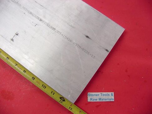 1/2" X 8" X 13" Aluminum 6061 Flat BAR Solid T6511 New Mill Stock Plate .50" New in Kuwait