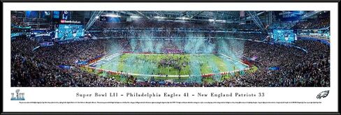Super Bowl 2018 Champions, Philadelphia Eagles - NFL Panoramic Poster and Wall Décor by Blakeway Panoramas in Kuwait