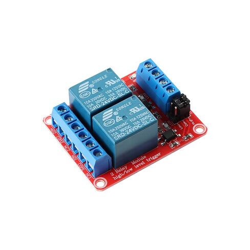 3Pcs 24V 2-Channel Relay Module with Optocoupler Isolation, High/Low Level Trigger Compatible with Arduino in Kuwait