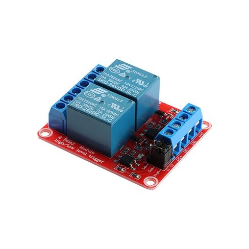 3Pcs 24V 2-Channel Relay Module with Optocoupler Isolation, High/Low Level Trigger Compatible with Arduino in Kuwait