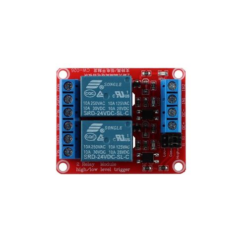 3Pcs 24V 2-Channel Relay Module with Optocoupler Isolation, High/Low Level Trigger Compatible with Arduino in Kuwait