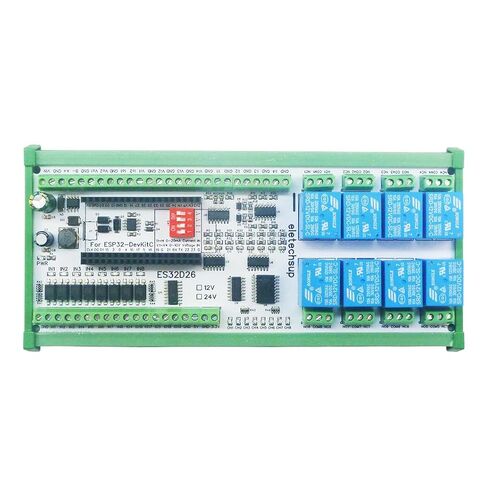2AO-8AI-8DI-8DO ESP32 WiFi لوحة تتابع الشبكة 4-20MA 0-10V وحدة إخراج الإدخال التناظري الرقمي للتبديل الذكي IOT Simple PLC (DC 12V مع Shell) in Kuwait