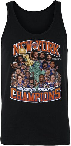 500 LEVEL New York Knicks NBA Finals 2026 Champions Caricature Men's Tank Top in Kuwait