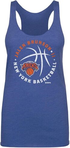 Jalen Brunson New York Knicks Women's Tank Top - Jalen Brunson New York Knicks Player Ball WHT in Kuwait