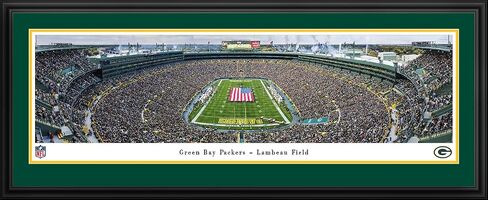 Green Bay Packers, End Zone Unframed Panoramic NFL Poster | 40"x13.5", Blakeway Panoramas in Kuwait
