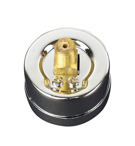 1-1/2" Pressure Gauge, Chrome Plated Steel Case, Dry, Compound Vacuum -30 Hg - 0-60 psi Back Mount 1/8" NPT in Kuwait