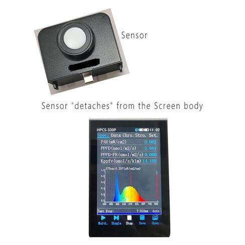 HPCS-330P مقياس الطيف المحمول عالي الدقة PPFD PAR جهاز اختبار الوميض مع شاشة LCD 350-800nm ​​لمصابيح LED المتنامية حساسية عالية، خطأ منخفض in Kuwait