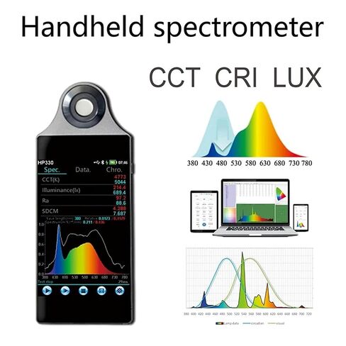 HP330 Spectral Illuminance Meter Color Temperature Meter CCT Wavelength Color Capacity Spectrometer High Sensitivity, Low Error in Kuwait