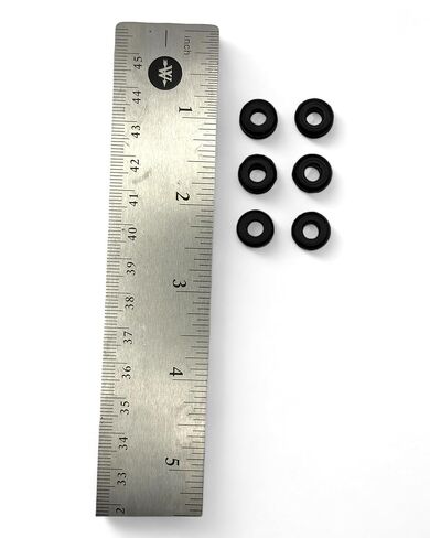 Push-in Rubber Grommet - Buna-N Rubber- Fits Panel Hole 5/16" - Inner Diameter 3/16" - Fits Panel Thickness 1/8" (4) in Kuwait