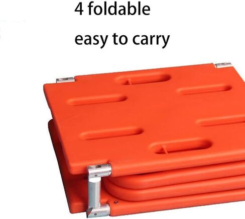 Life-Saving Board for Lifeguards, Foldable Spine Board Stretcher Backboard, Plastic Water Floating Back Boards, Weight Capacity 159Kg / 350Lb,Four Fold (Four Fold) in Kuwait