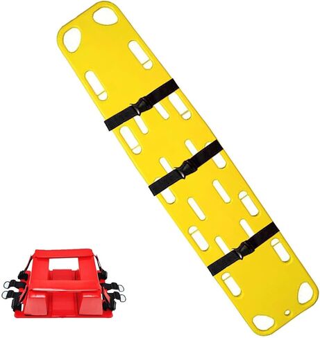72 in Aquatic Spine Board Water Spine Stretcher, Floating Board Stretcher for Water Rescue, Emergency Life Preserving Saving Rescue Equipment (Yellow) in Kuwait
