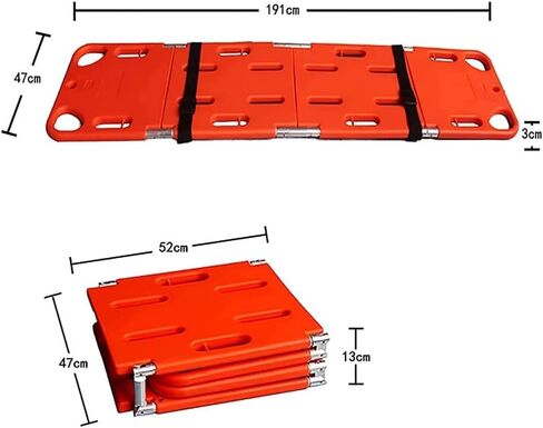 Foldable Stretcher, Plastic Life Board Stretcher Emergency Rescue Portable Plastic Stretcher Foldable Casualty Spine Fixed Plate... (Size : A) (A) in Kuwait