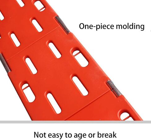 Portable Spine Board Stretcher, Foldable Backboard with Straps, Water Floating PE Rescue Board, 350lbs Capacity for First Aid, CPR, Transport,Two Fold (Four Fold) in Kuwait