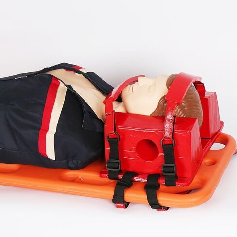 Portable Spine Board Stretcher, Foldable Backboard with Straps, Water Floating PE Rescue Board, 350lbs Capacity for First Aid, CPR, Transport,Two Fold (Four Fold) in Kuwait