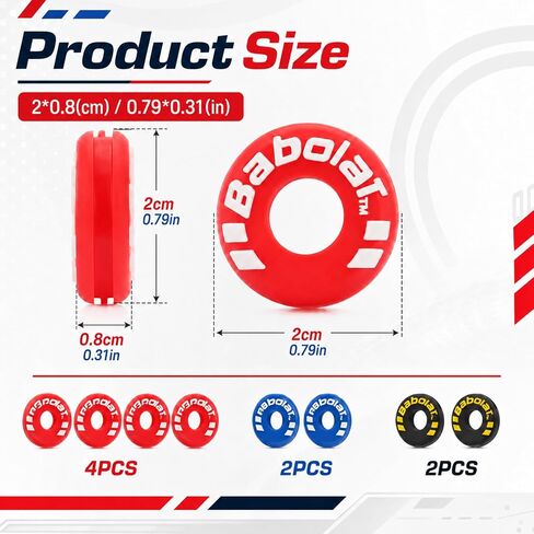 8 Piece -Shaped Tennis Vibration Dampener, Rubber Tennis Dampener | Perdurable Shock Absorber for Strings, Soft TennisAccessory Great for TennisPlayers in Kuwait