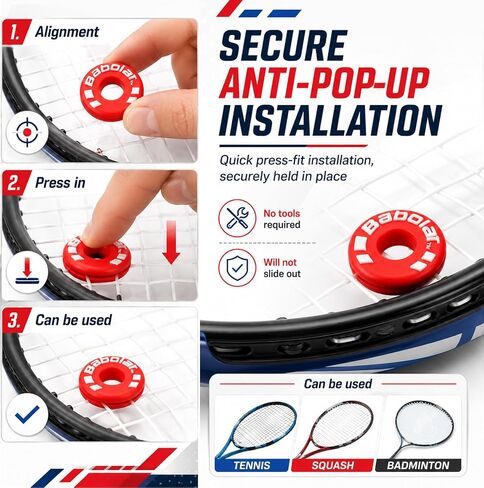 8 Piece -Shaped Tennis Vibration Dampener, Rubber Tennis Dampener | Perdurable Shock Absorber for Strings, Soft TennisAccessory Great for TennisPlayers in Kuwait