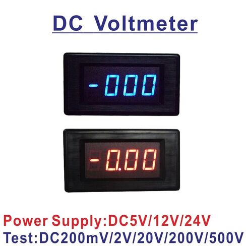 1pc YB5135A 3 and 1/2 LED Digital Voltmeter 200mV/2V/20V/200V/500V Monitor Voltage Meter Tester Volt Panel Meter Voltmetre 3.5(Red,DC2V,Power Supply DC24V) in Kuwait