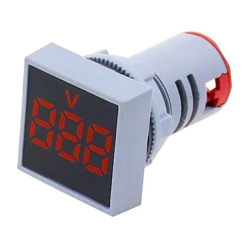 1pc Mini 22MM AC 60-500V Voltmeter Square Panel LED Digital Voltage Meter Indicator Light Tester Red Blue Yellow Green White(Blue) in Kuwait