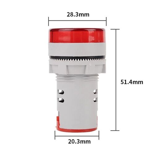 1pc AC12-500V LED Digital Voltmeter Display Gauge Voltage 22mm Volt Meters Indicator Signal Lamp Car Lights Tester(White) in Kuwait
