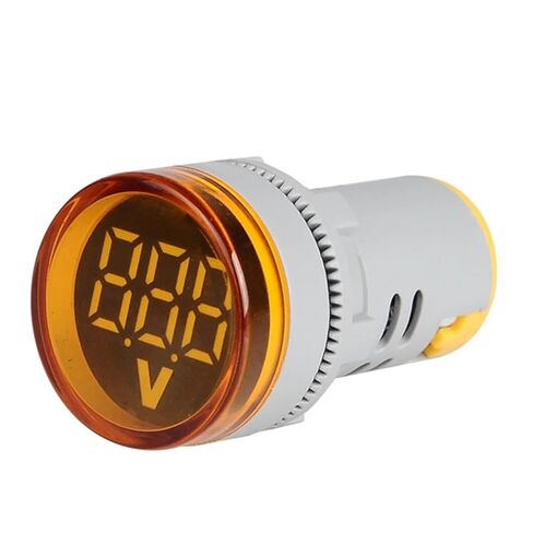 1pc AC12-500V LED Digital Voltmeter Display Gauge Voltage 22mm Volt Meters Indicator Signal Lamp Car Lights Tester(White) in Kuwait