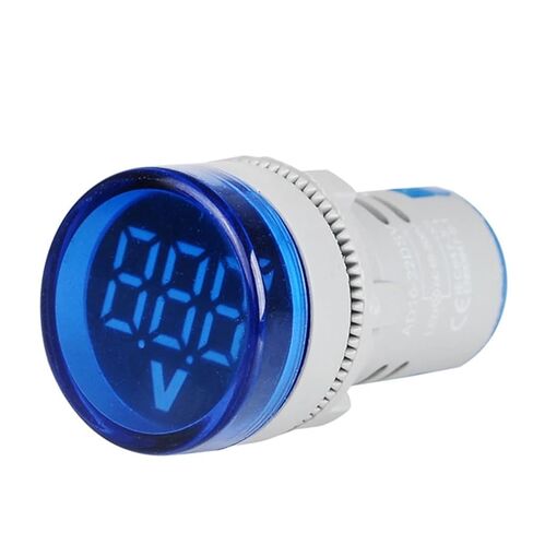 1pc AC12-500V LED Digital Voltmeter Display Gauge Voltage 22mm Volt Meters Indicator Signal Lamp Car Lights Tester(White) in Kuwait