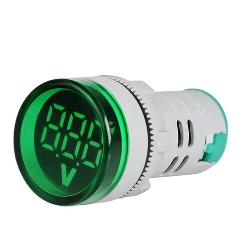 1pc AC12-500V LED Digital Voltmeter Display Gauge Voltage 22mm Volt Meters Indicator Signal Lamp Car Lights Tester(White) in Kuwait