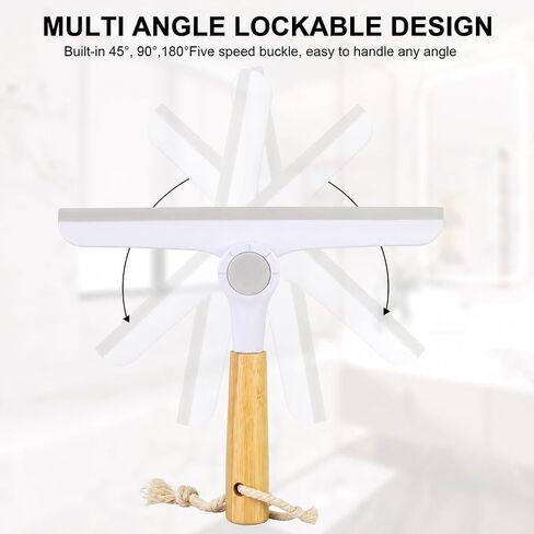 Window Squeegee for Glass Doors，All-Purpose 9.7" Window Cleaning Squeegee, Handheld for Windows, Car Windshields & More，Grey (9.5" Shower Squeegee) in Kuwait