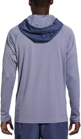 كنزة صوفية Dri-FIT Explore Better Packable Active للرجال من Nike بغطاء رأس بعامل حماية من الأشعة فوق البنفسجية 40+ (as1، alpha، x_l، عادي، عادي، Ashen Slate) in Kuwait