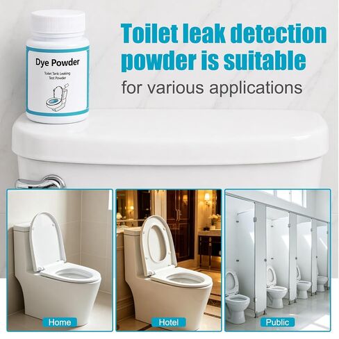 Lounsweer Blue Toilet Leak Detection Dye Powder, 100g Leak Test Tracing Powder with Bottle, Water Tracer Dye for Bathroom Toilets Pipes Basins Tank Home Plumbing in Kuwait