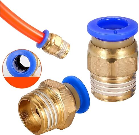 PC Pneumatic Fitting 4mm 6mm 8mm 10mm 12mm 1/4 1/2 1/8 3/8 Hose Tube Push Pressure 4-M5 6-M5 50Pcs(PC6-02) in Kuwait