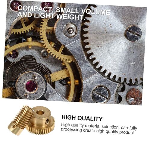 Zerodeko 2Pcs Copper Worm Gear Worm Wheel with Teeth for Industrial Applications Easy to Install for Gear Replacement and Transmission in Kuwait