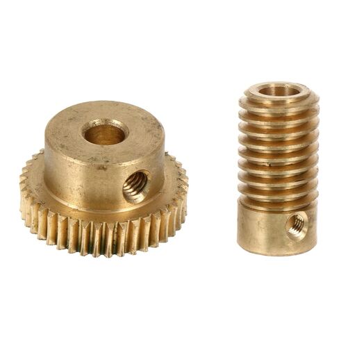 PRETYZOOM 2Pcs Copper Worm Wheel Teeth with Hole for Gear Box Gear for High Transmission Ratio Applications in Kuwait