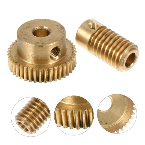 PRETYZOOM 2Pcs Copper Worm Wheel Teeth with Hole for Gear Box Gear for High Transmission Ratio Applications in Kuwait