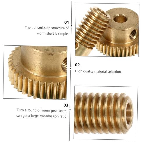 PRETYZOOM 2Pcs Copper Worm Wheel Teeth with Hole for Gear Box Gear for High Transmission Ratio Applications in Kuwait