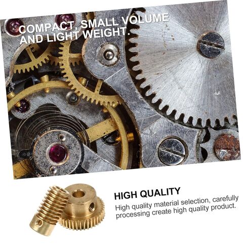 PRETYZOOM 2Pcs Copper Worm Wheel Teeth with Hole for Gear Box Gear for High Transmission Ratio Applications in Kuwait