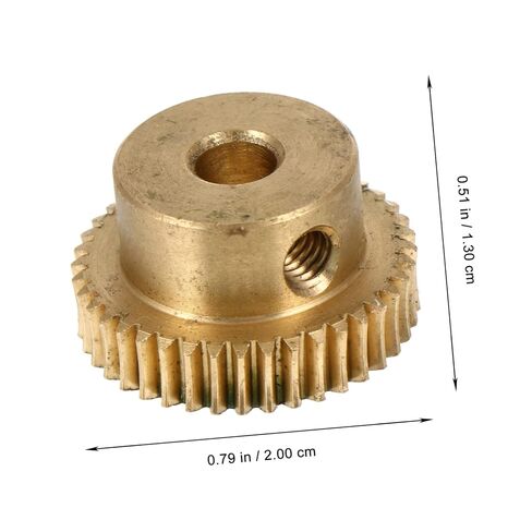 PRETYZOOM 2Pcs Copper Worm Wheel Teeth with Hole for Gear Box Gear for High Transmission Ratio Applications in Kuwait