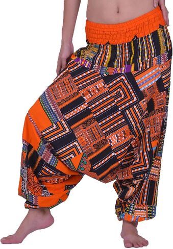 LOFBAZ Harem Yoga Pants for Women Patchwork Boho Hippie Bohemian Aladdin Unisex in Kuwait