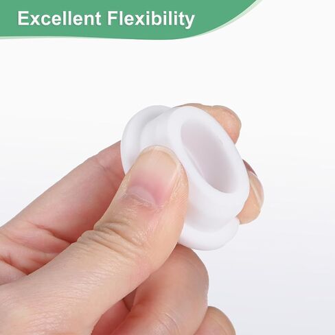M METERXITY 10 عبوات ثقب حفر 1 بوصة، حلقات مطاطية سيليكون معرف 5/8 بوصة للأسلاك، كابل الأسلاك، مقابس الفتحات، السيارات، جدار الحماية، المكتب، أنابيب المياه، الزراعة المائية [أبيض] in Kuwait