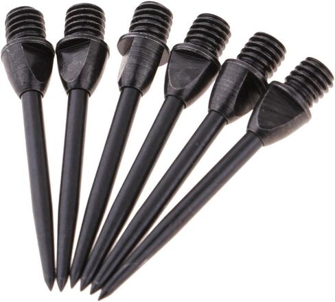 24PCS Dart Tips – Steel Hammer Head Points with 2BA Thread, 30mm Standard Replaceable Metal Tips for Steel Tip Darts (Black & Silver) in Kuwait