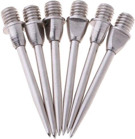 24PCS Dart Tips – Steel Hammer Head Points with 2BA Thread, 30mm Standard Replaceable Metal Tips for Steel Tip Darts (Black & Silver) in Kuwait