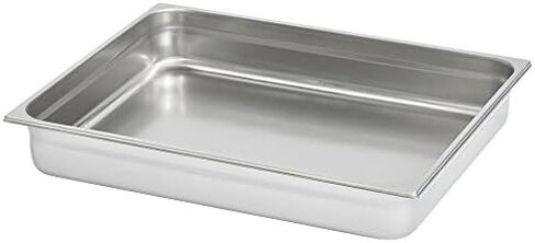 Vollrath 22 مقياس من الفولاذ المقاوم للصدأ 2/1 مقلاة طاولة بخار مزدوجة واسعة - 25 5/8 بوصة طول × 20 7/8 بوصة عرض × 4 بوصة عمق in Kuwait
