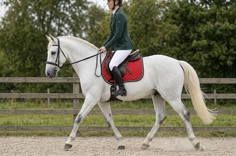 Horse Equine Contoured English Quilted Cotton All Purpose Saddle Pad 72TS37 in Kuwait